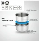 Casa CST-S14 Sauce Pan without Lid Triply, 1.100Liters