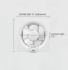 6 inch square exhaust fan 1350 rpm white