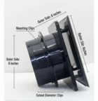 casa fresh pro mirror finish 6 Black Ventilation fan