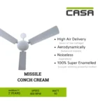 casa missle conch cream