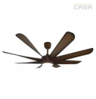 60 inch 8 blade ceiling fan with LED light in dark wood finish