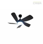 CASA Tivra 30 Inch DC Ceiling Fan with 5 ABS Blades and LED Light in Matt Black
